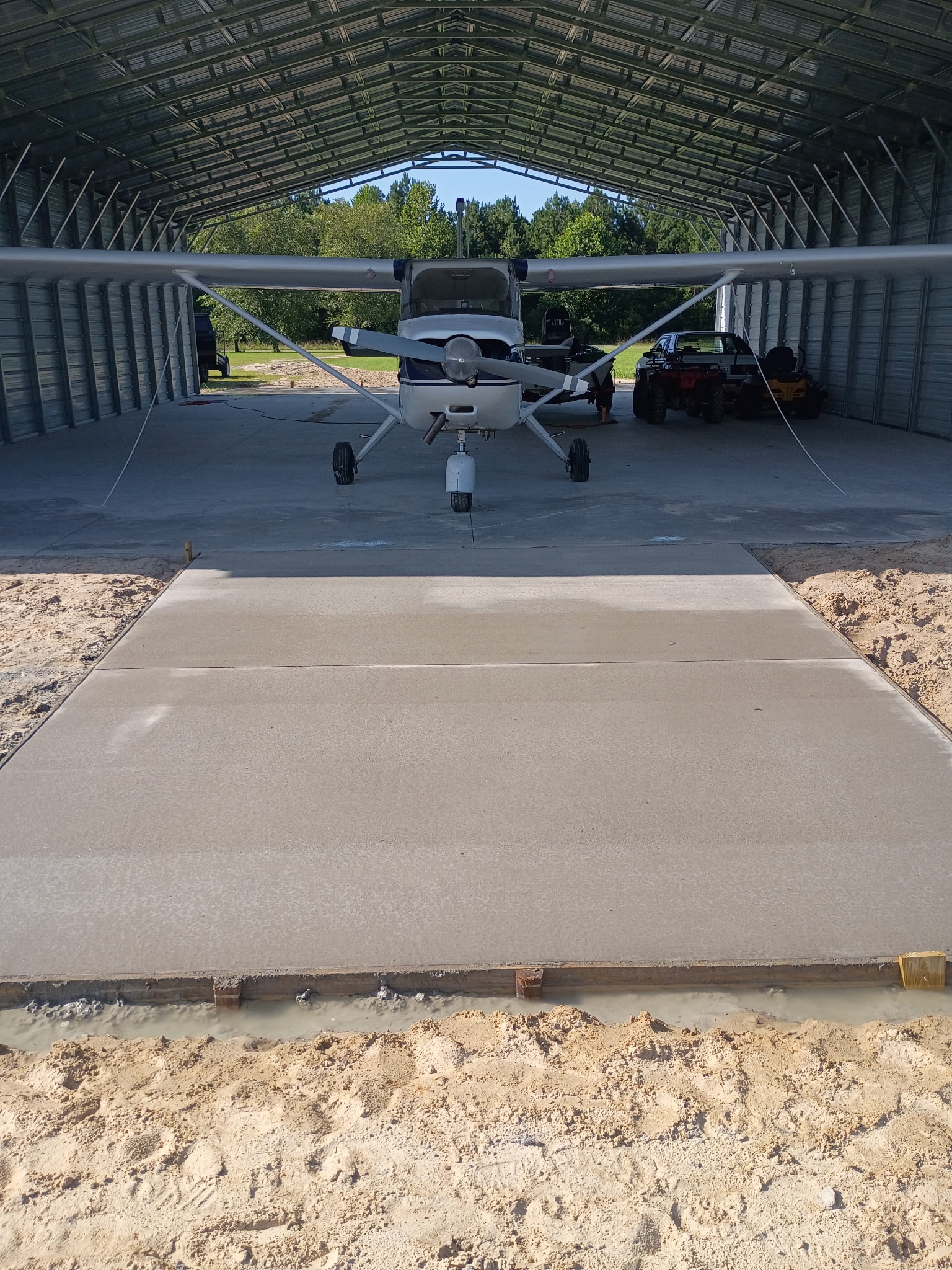 Custom concrete patio installation in Jacksonville NC